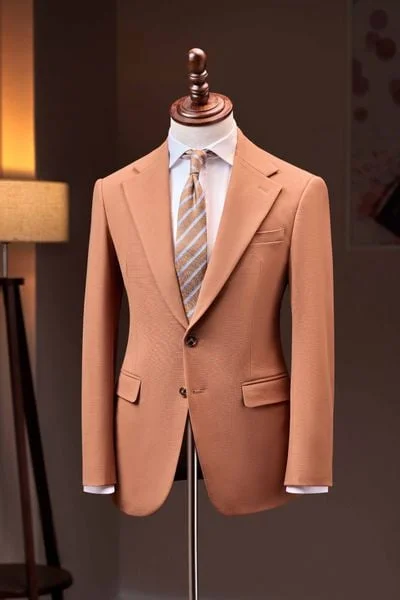 Áo vest nâu pastel cổ ve khuyết 1 hàng khuy - AV412